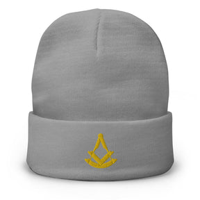 Past Master Blue Lodge Beanie - Golden Embroidery