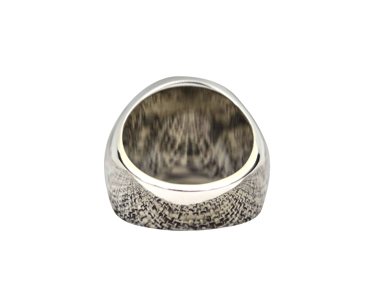 Master Mason Blue Lodge Ring - White Gold Plated With Blue - Bricks Masons