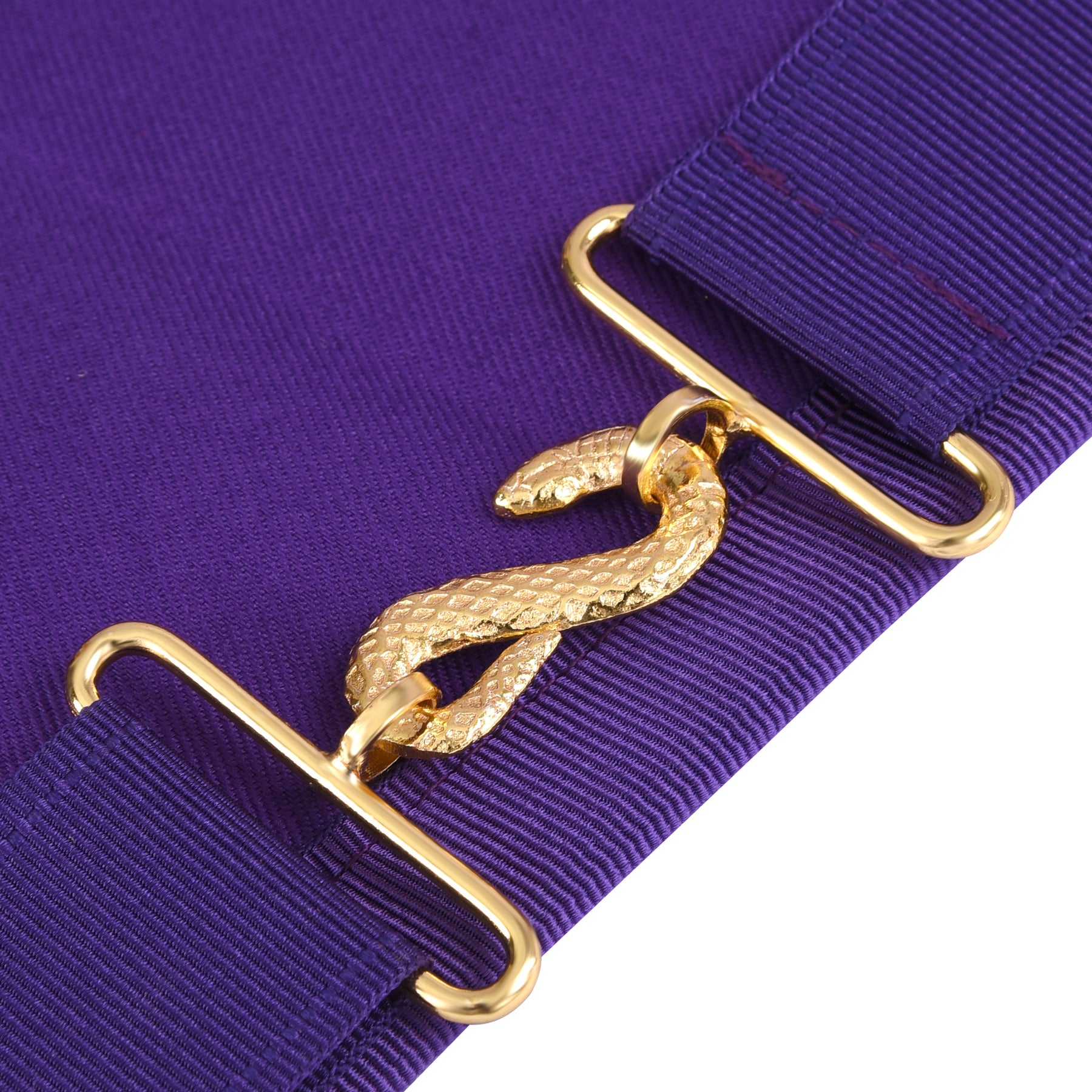 Master Mason Blue Lodge Apron - Purple Ribbon With Machine Embroidery Bullion And Tassels - Bricks Masons