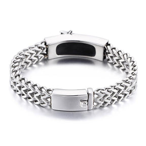 Master Mason Blue Lodge Bracelet - Interlaced Stainless Steel - Bricks Masons