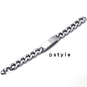 Master Mason Blue Lodge Bracelet - Silver Chain Stainless Steel - Bricks Masons