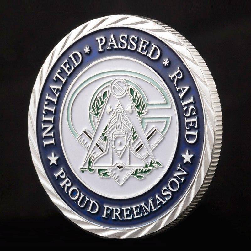 Master Mason Blue Lodge Coin - Faith Hope Charity Making Good Men Better Silver - Bricks Masons