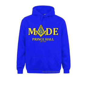 Master Mason Blue Lodge Hoodie - Made Mason Prince Hall Square and Compass G [Multiple Colors] - Bricks Masons