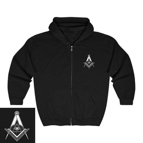 Master Mason Blue Lodge Hoodie - Square & Compass All Seeing Eye - Bricks Masons