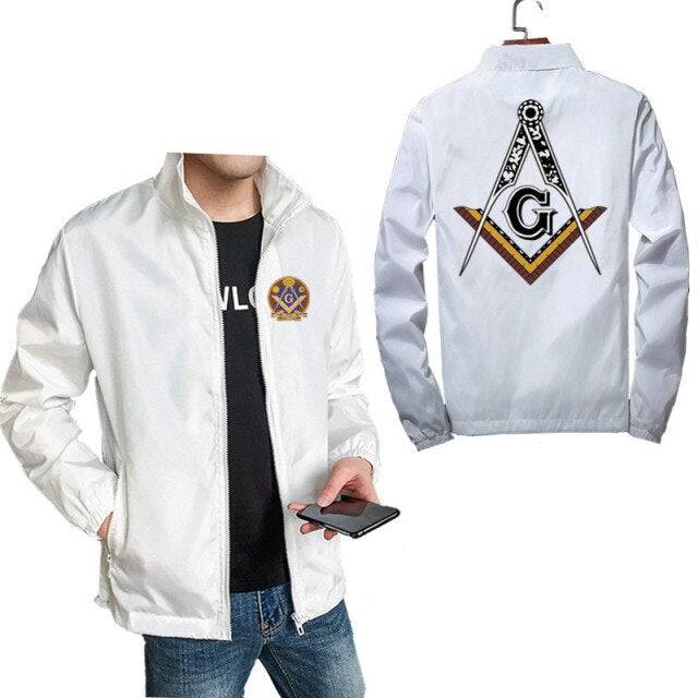 Master Mason Blue Lodge Jacket - Square & Compass G (Various Colors) - Bricks Masons