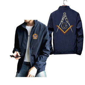 Master Mason Blue Lodge Jacket - Square & Compass G (Various Colors) - Bricks Masons