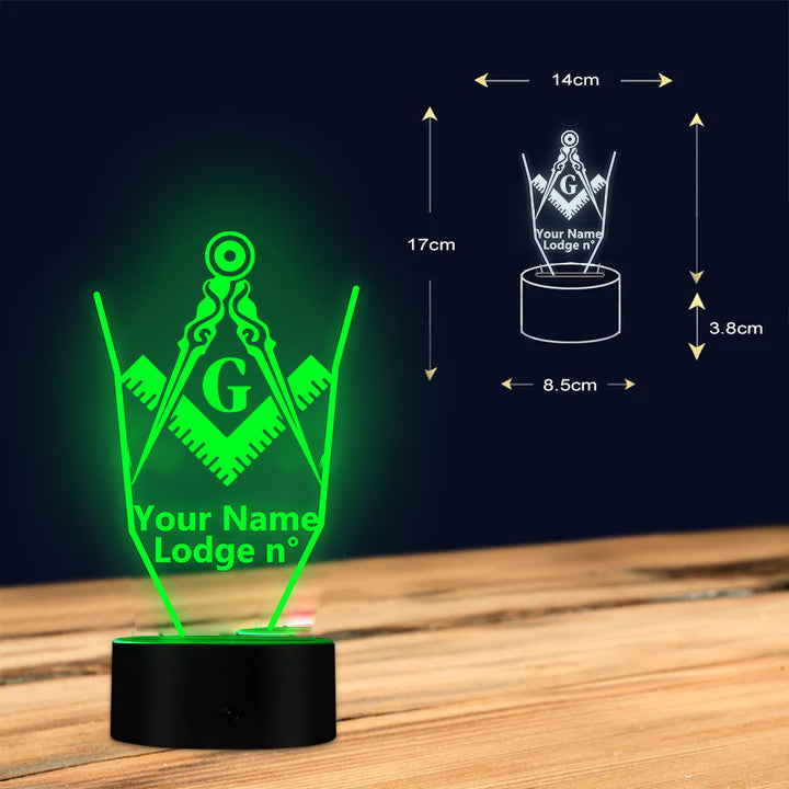 Master Mason Blue Lodge LED Sign - Various Colors - Bricks Masons