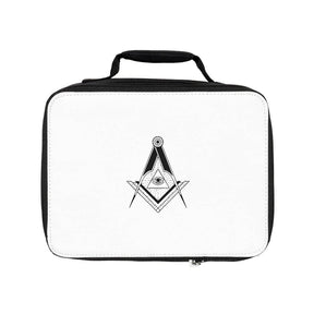 Master Mason Blue Lodge Lunch Bag - Square & Compass All Seeing Eye - Bricks Masons