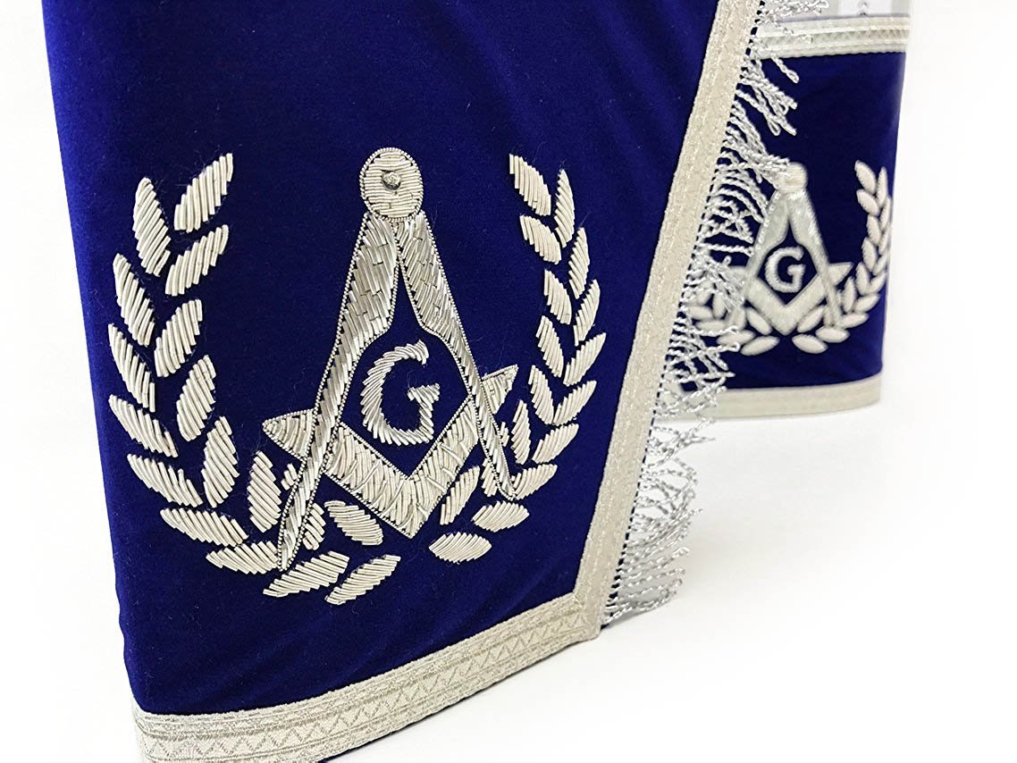 Master Mason Blue Lodge Regalia Set - Hand Embroidery - Bricks Masons