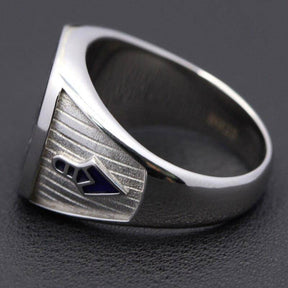 Master Mason Blue Lodge Ring - Sterling Silver - Bricks Masons