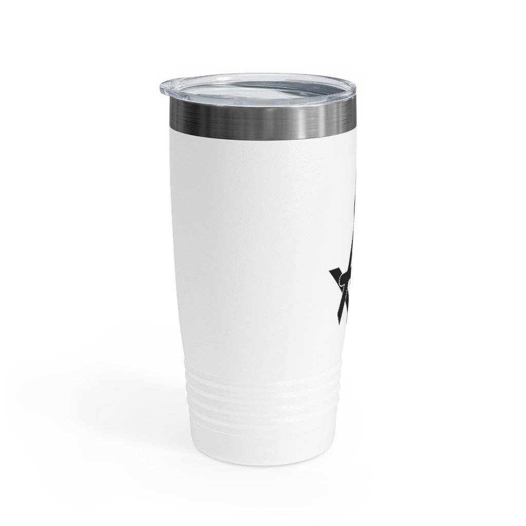 Master Mason Blue Lodge Ringneck Tumbler - Various Colors Square & Compass G - Bricks Masons