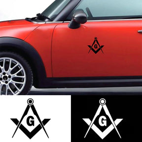 Master Mason Blue Lodge Sticker Decal - Compass Square G - Bricks Masons