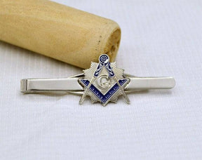 Master Mason Blue Lodge Tie Bar - Square and Compass G - Bricks Masons