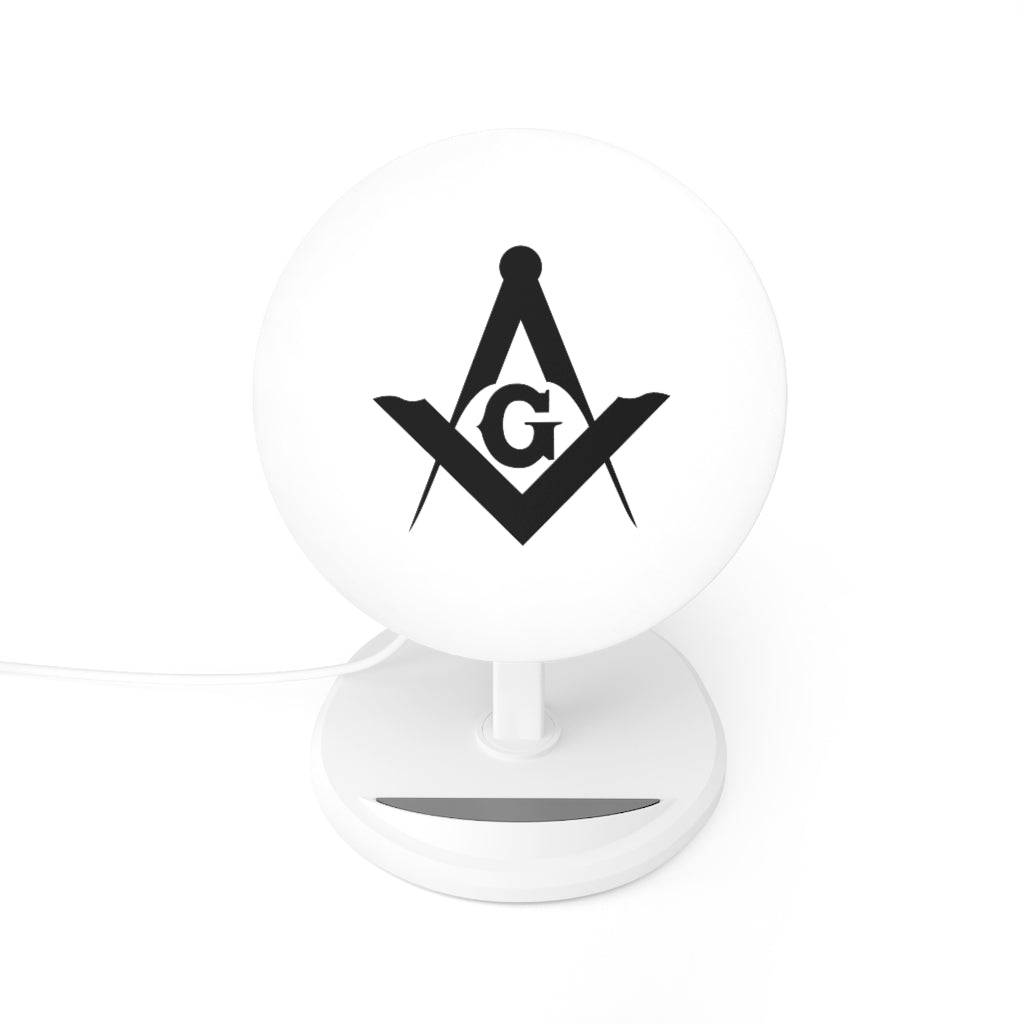 Master Mason Blue Lodge Wireless Charger - Square & Compass G - Bricks Masons