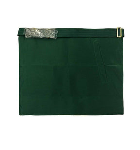 Master Mason Craft Scottish Regulation Apron - Green with Vinework - Bricks Masons