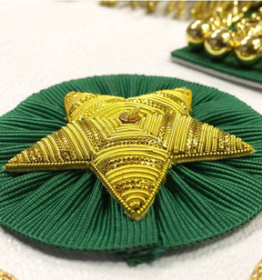 Master Mason Craft Scottish Regulation Apron - Green with Vinework - Bricks Masons