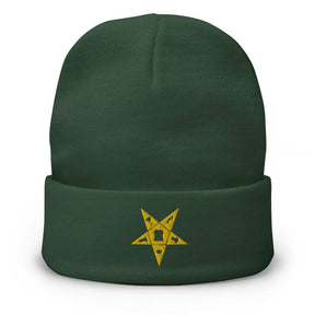 OES Beanie - Golden Embroidery - Bricks Masons