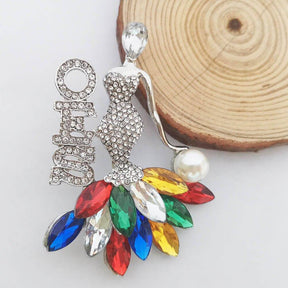 OES Brooch - Handmade - Bricks Masons