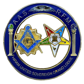 OES Lapel Pin - Gold Plated With Butterfly Buckle Square & Compass G - Bricks Masons