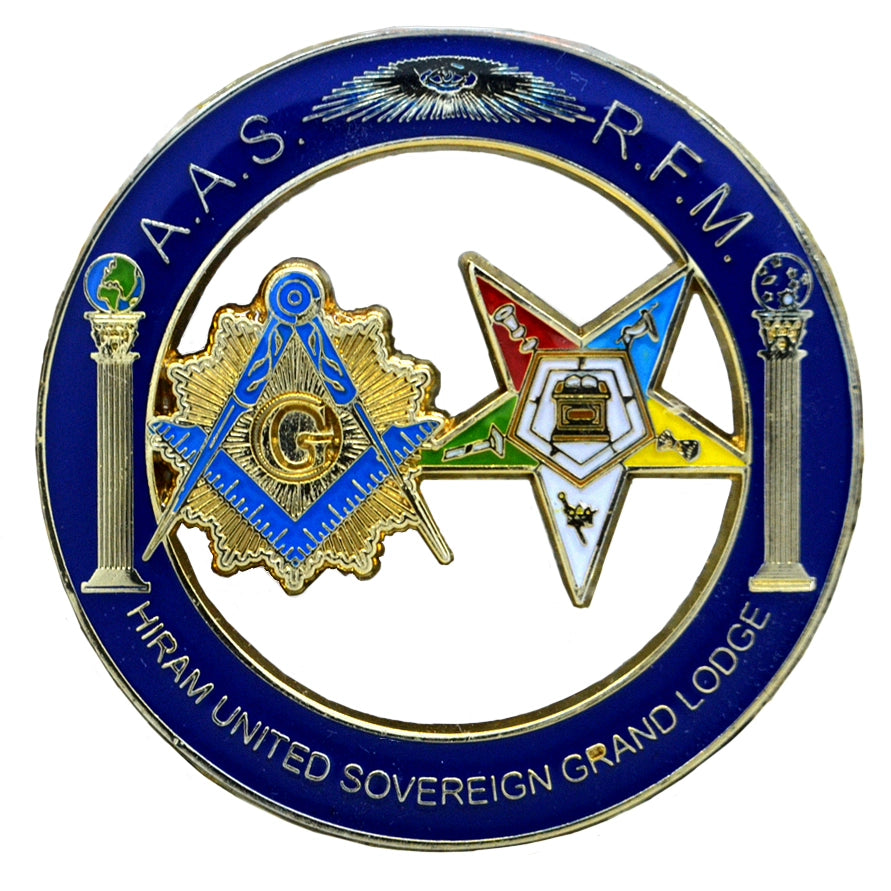 OES Lapel Pin - Gold Plated With Butterfly Buckle Square & Compass G - Bricks Masons