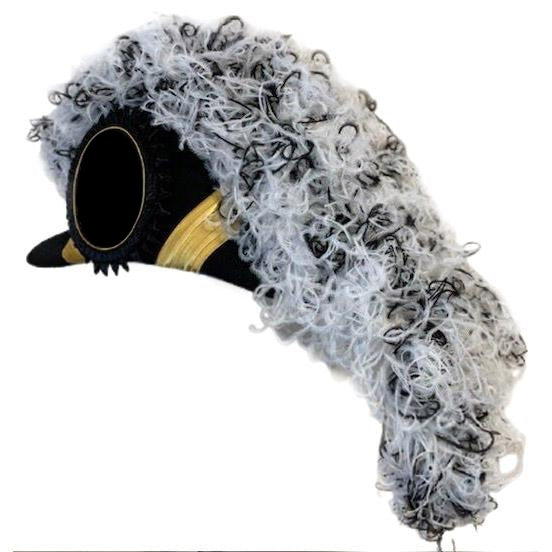 Grand Encampment Knights Templar Chapeau - White & Black Blend Plumes - Bricks Masons