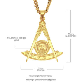 Past Master Blue Lodge Necklace - Pendant - Bricks Masons