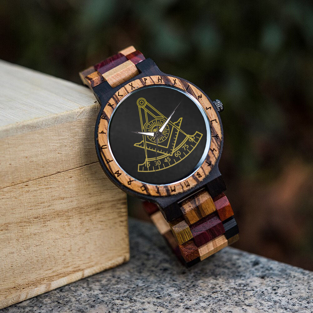 Past Master Blue Lodge California Regulation Wristwatch - Various Colors - Bricks Masons