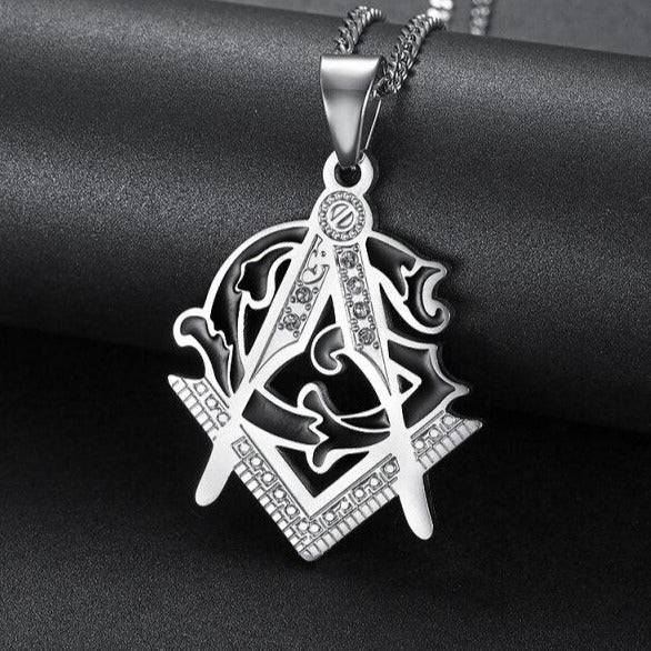 Master Mason Blue Lodge Necklace - Compass And Square G