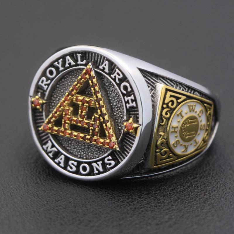 Royal Arch Chapter Ring - Triple Tau Sterling Silver