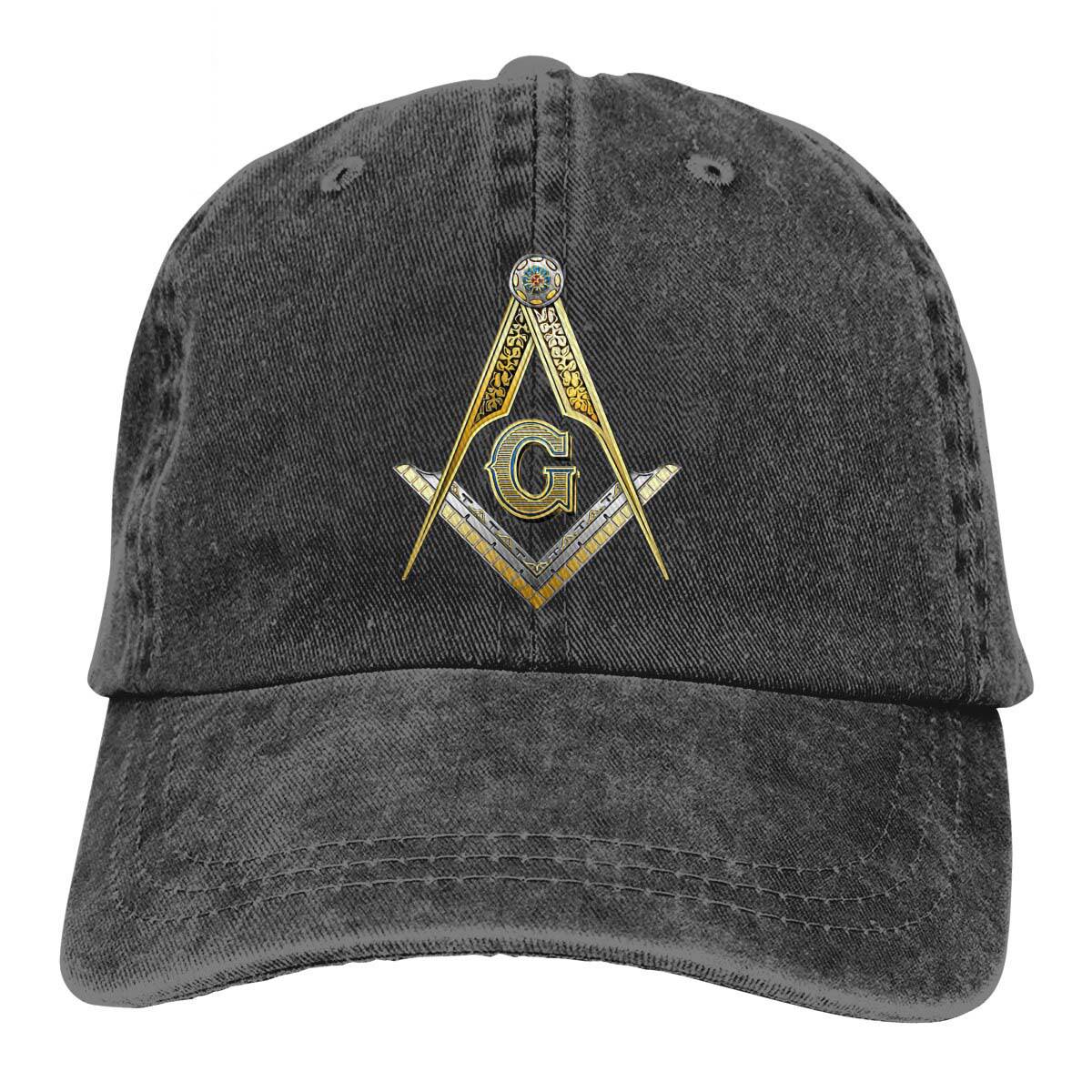 Master Mason Blue Lodge Baseball Cap - Compass and Square G Adjustable