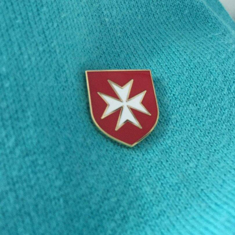 Order Of Malta Commandery Lapel Pin - 2pcs Red