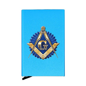 Master Mason Blue Lodge Wallet - Automatic Pop-up Credit Card