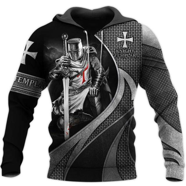 Knights Templar Commandery Hoodie - Casual Jesus God Guard Cavalier , Sweatshirts & Zipper