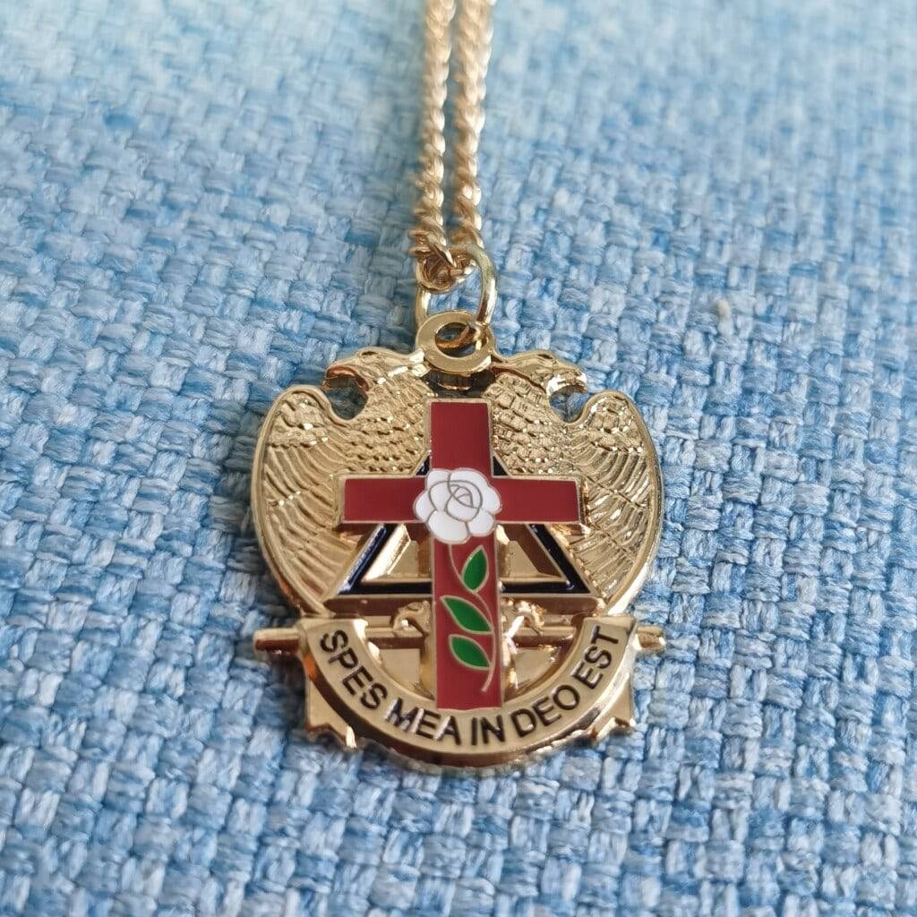 32nd Degree Scottish Rite Necklace - Rose Croix Cross