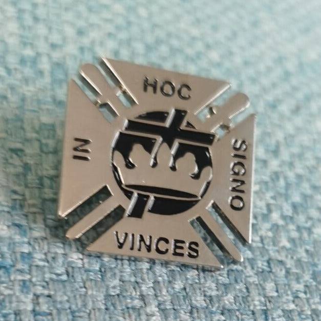 Knights Templar Commandery Lapel Pin - 1" IN HOC SIGNO VINCES