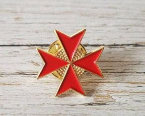 Order Of Malta Commandery Lapel Pin - Red Cross