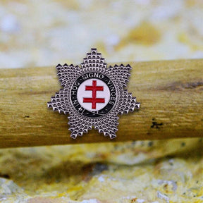 Knights Templar Commandery Lapel Pin - IN HOC SIGNO VINCES Silver