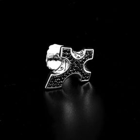 Knights Templar Commandery Cufflink - Electroplated Black Rhinestones Filled Cross