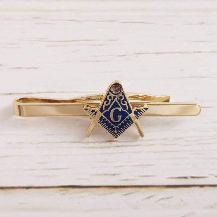 Master Mason Blue Lodge Tie Bar - Square and Compass Motif