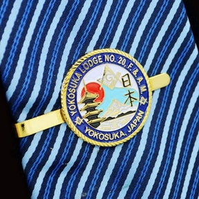 Master Mason Blue Lodge Tie Bar - Square & Compass G Yokosuka Lodge No. 20 Japan