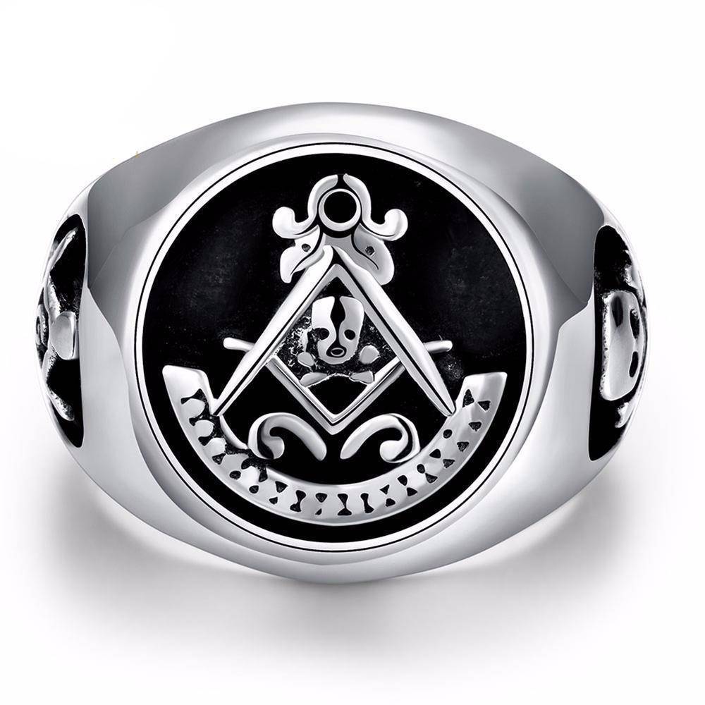 Past Master Blue Lodge Ring - With Skull & Bones