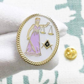 Masonic Lapel Pin - Lawyer Justice Lady