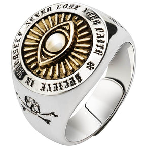 Eye Of Providence Ring - Resizable Silver