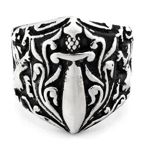 Knights Templar Commandery Ring - Medieval Motif