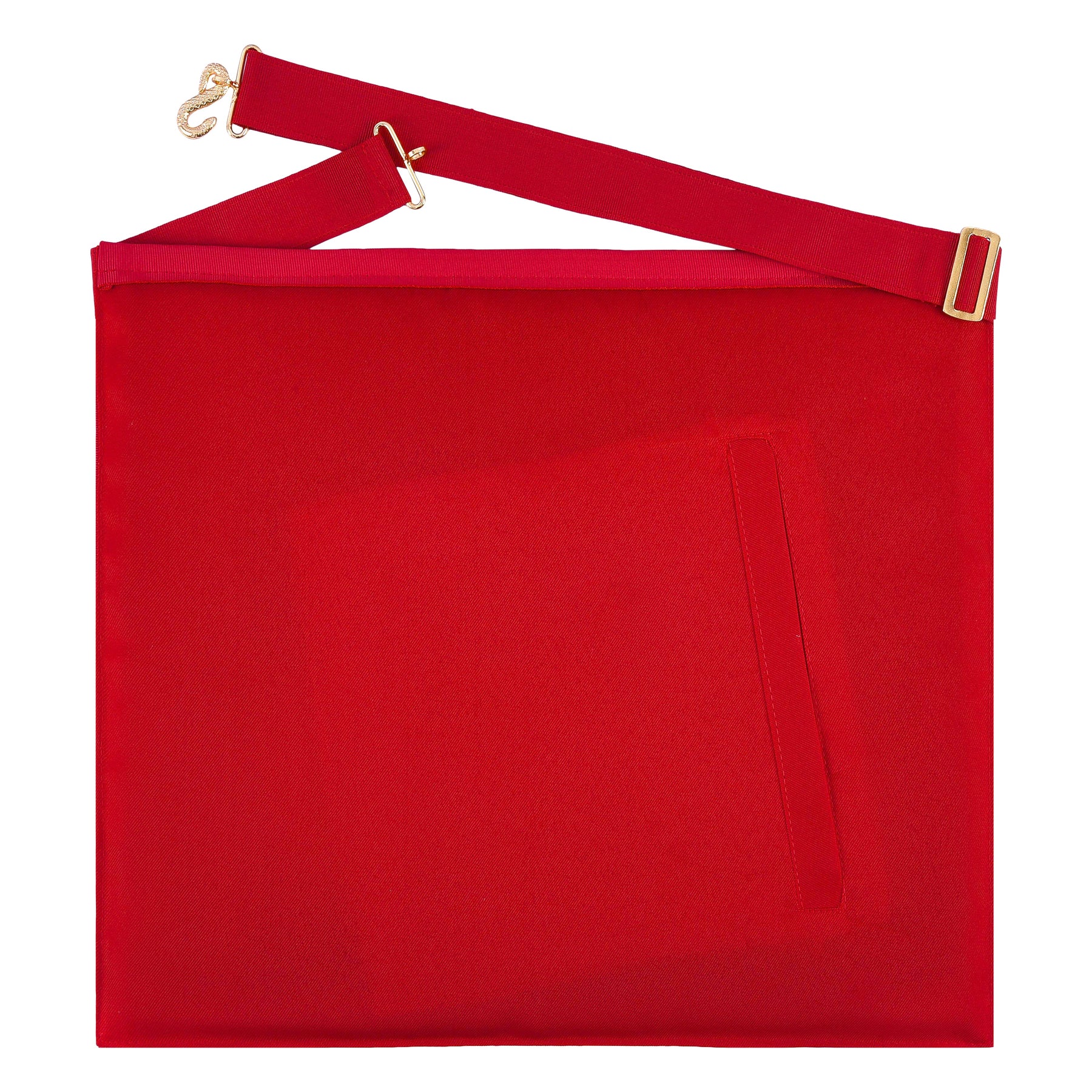 Royal Arch Chapter Apron - Red Velvet With Triple Tau - Bricks Masons