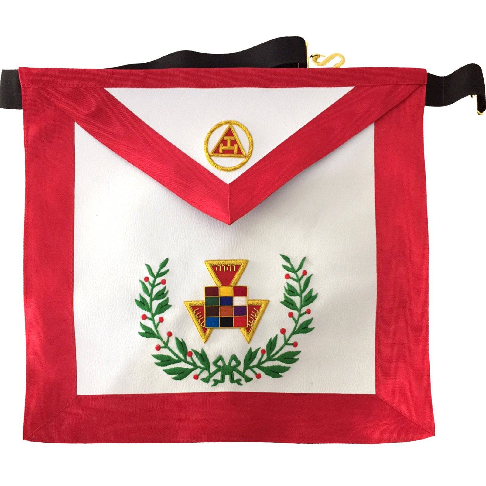 Past High Priest Royal Arch Chapter Apron - Red Hand Embroidered