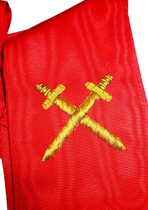 Knight Masons Sash - Red Moire