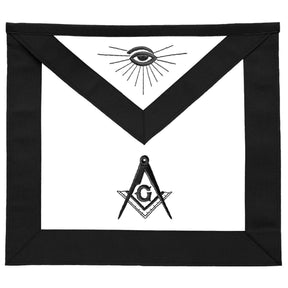 Master Mason Blue Lodge Funeral Apron - Hand Embroidered with Silk Threads