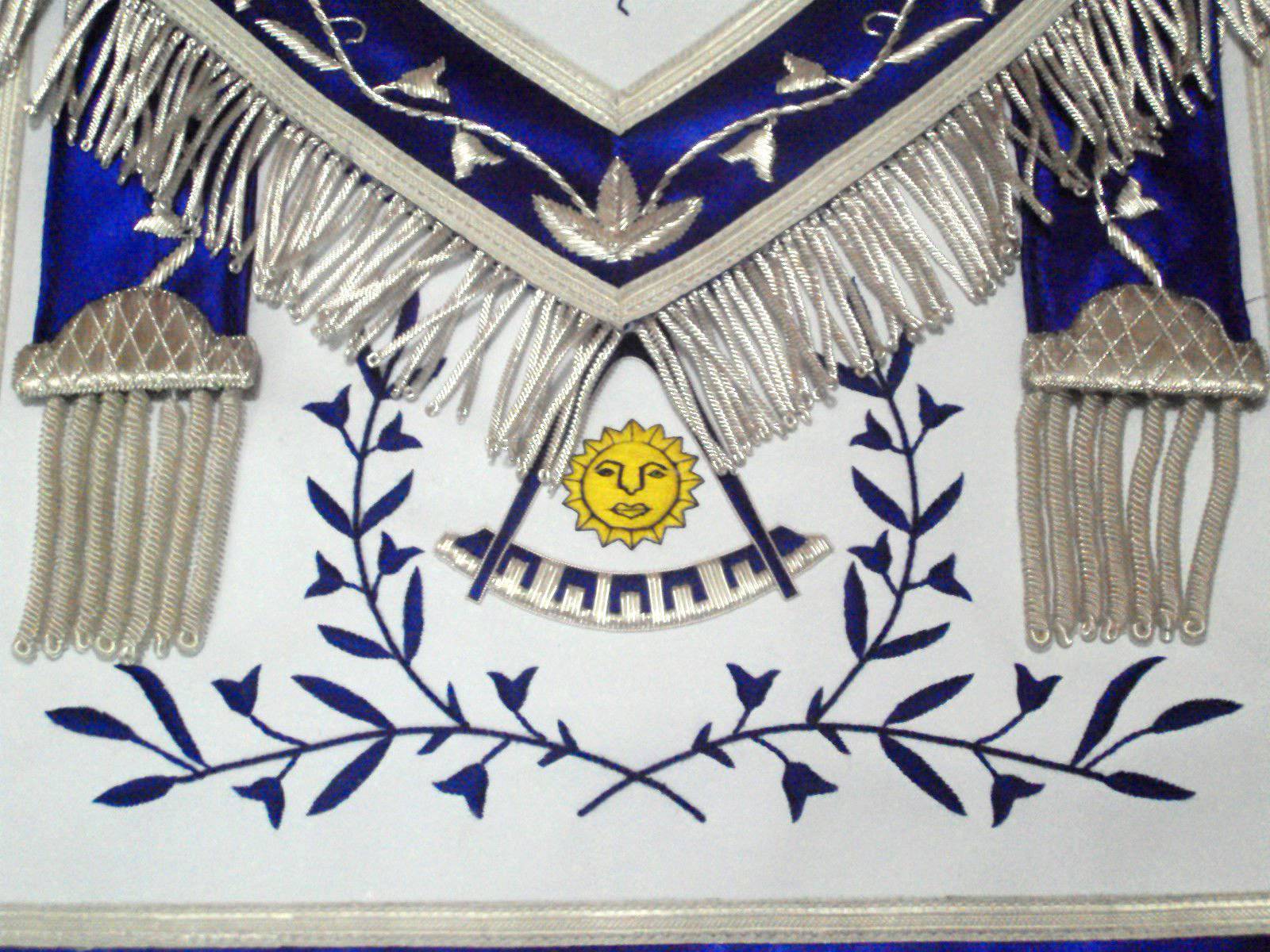 Past Master Blue Lodge California Regulation Apron - Blue Silk