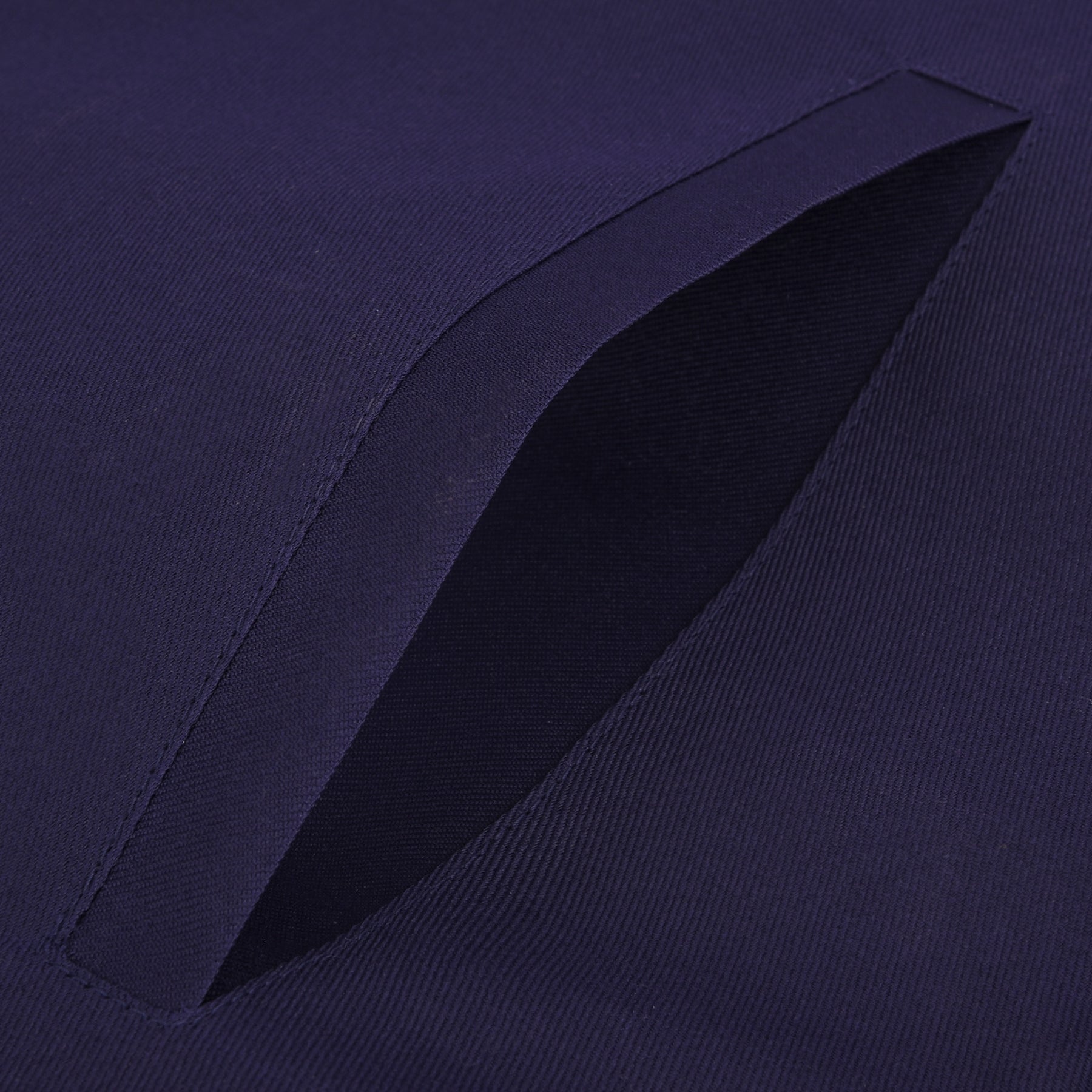 Senior Deacon Blue Lodge California Officer Apron - Navy Velvet With Silver Embroidery Thread - Bricks Masons